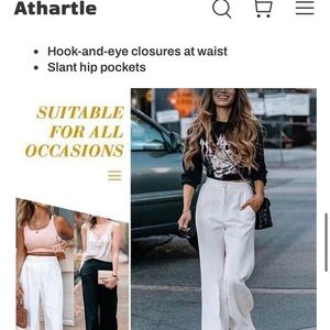 Athartle Elegant Wide-Leg Pants